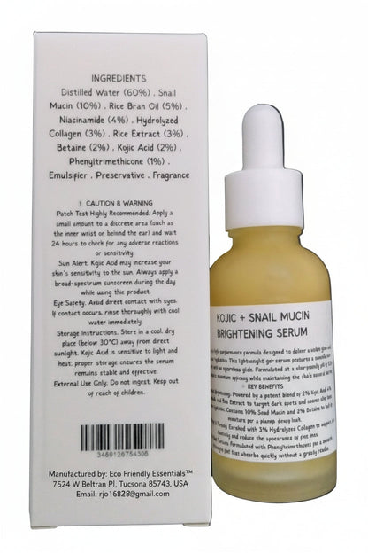 Face Serum Kojic Acid Snail Mucin