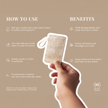 Natural Loofah Pad 2-Pack